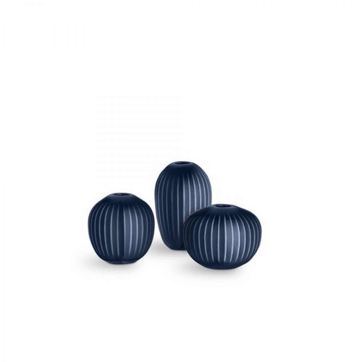 Kahler Hammershoi Miniaturevaser 3 Stk Indigo