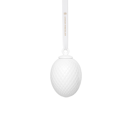Rhombe Påskeophæng Hvid - H7,5 cm