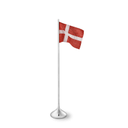 Rosendahl - Bordflag Dansk Sølvfarvet H35