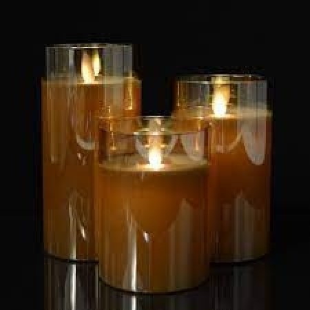 Home & Styling - Led lys i glas 1 stk