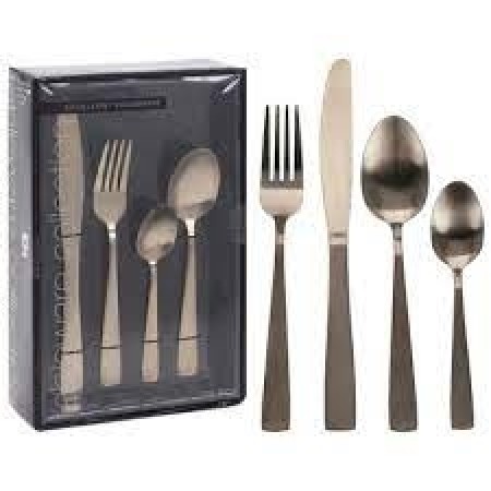 Excellent Houseware - Bestiksæt - 16 dele - Mat Guld