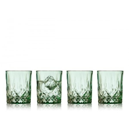 Lyngby Glas - Sorrento Whiskyglas - 4 stk - Grøn