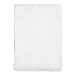 JUNA - Diamant Håndklæde 70x140 cm - Hvid