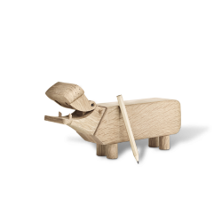 Kay Bojesen Flodhest - Egetræ 21 Cm x 8,5 Cm.