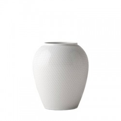 Lyngby - Rhombe Vase - H25 - Hvid