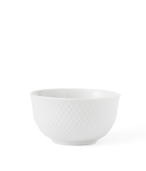 Lyngby - Rhombe Skål - 14 Cm. Hvid
