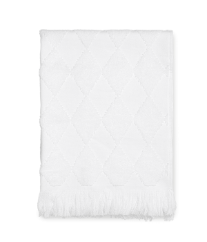 JUNA - Diamant Håndklæde 50x100 Cm - Hvid