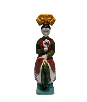 Retro - Asiatisk figur - Kvinde m. Spejl