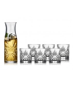 Lyngby Glas - Krystal Melodia Karaffelsæt - 7 Dele 