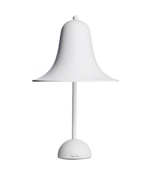 pantop mat hvid bordlampe