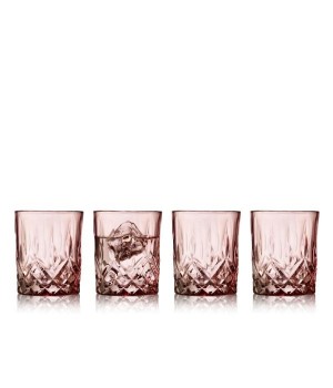 Lyngby Glas - Sorrento Whiskyglas - 4 stk - Pink